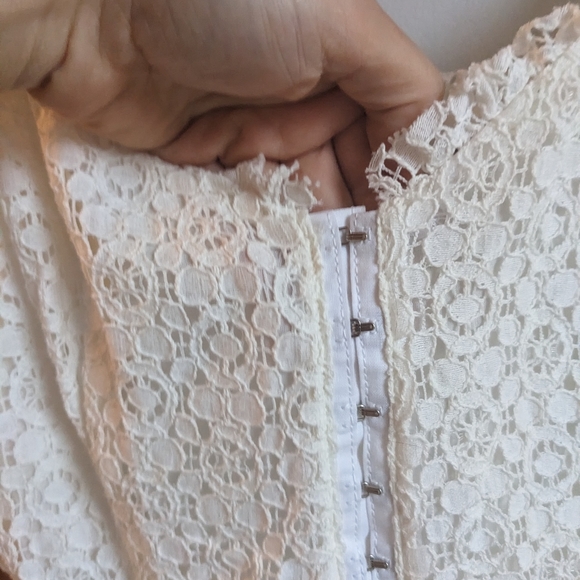 🌹 REFORMATION- NEW White Cotton Lace Broderie DRESS - Picture 5 of 9